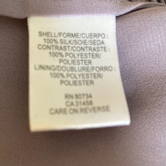 BCBGMaxAzria Silk Ruffle Pleated Open Back Sleeveless Blouse Purple Mauve - Picture 6 of 8